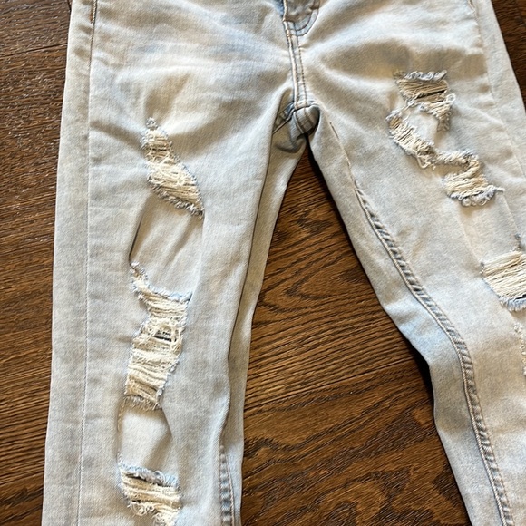 Bleach Coloured Ripped Skinny Jeans, High Rise - Picture 4 of 4